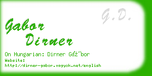 gabor dirner business card